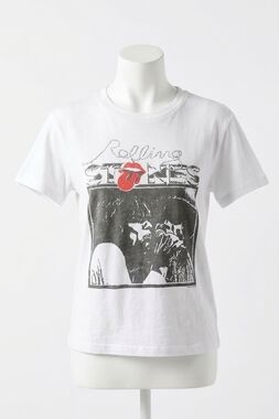 NEW CHASER mick and keith rolling stones graphic tee in white